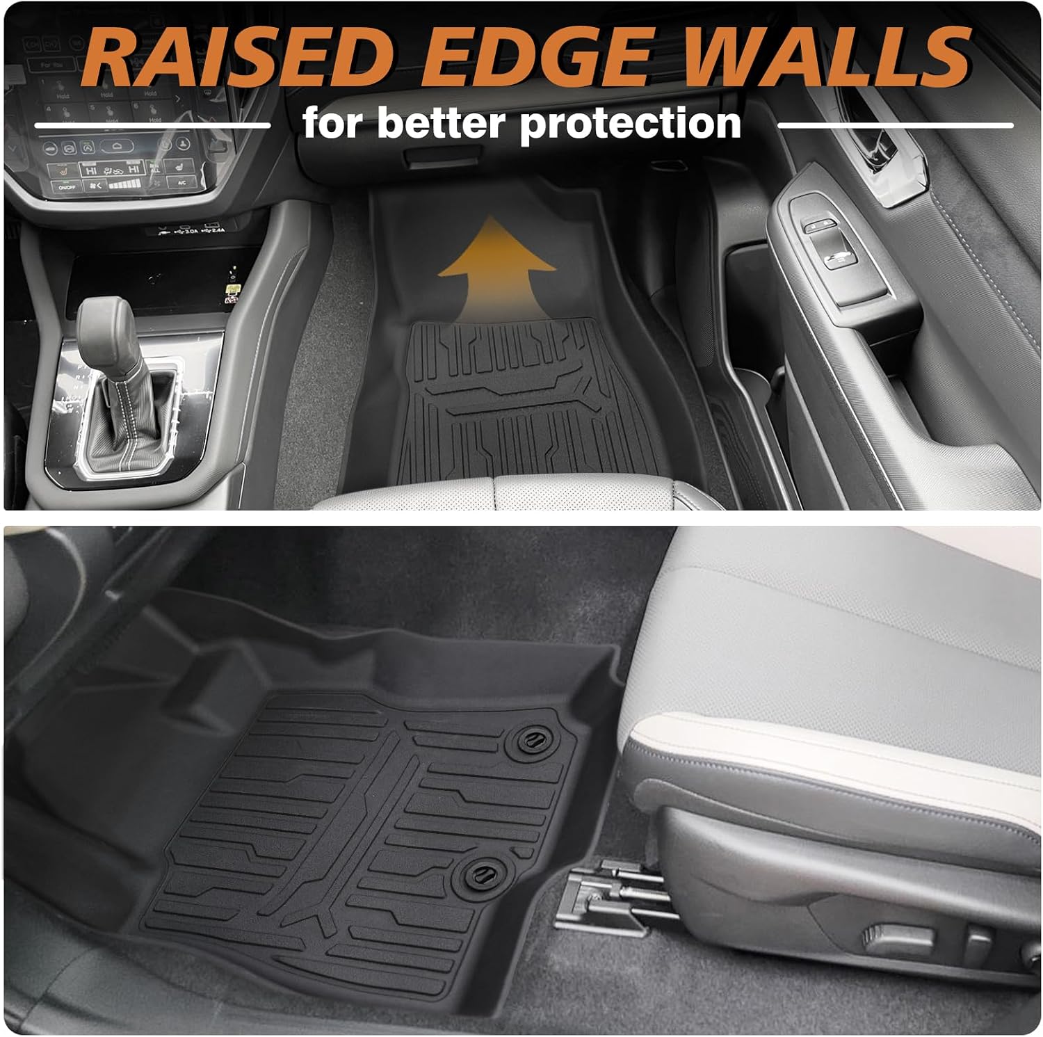 TripleAliners Floor Mats 1st & 2nd Row Compatible with 2025 2026 Subaru Forester Accessories TPE All-Weather Protection Floor Liner Anti Slip (Won't Fit Hybrid)