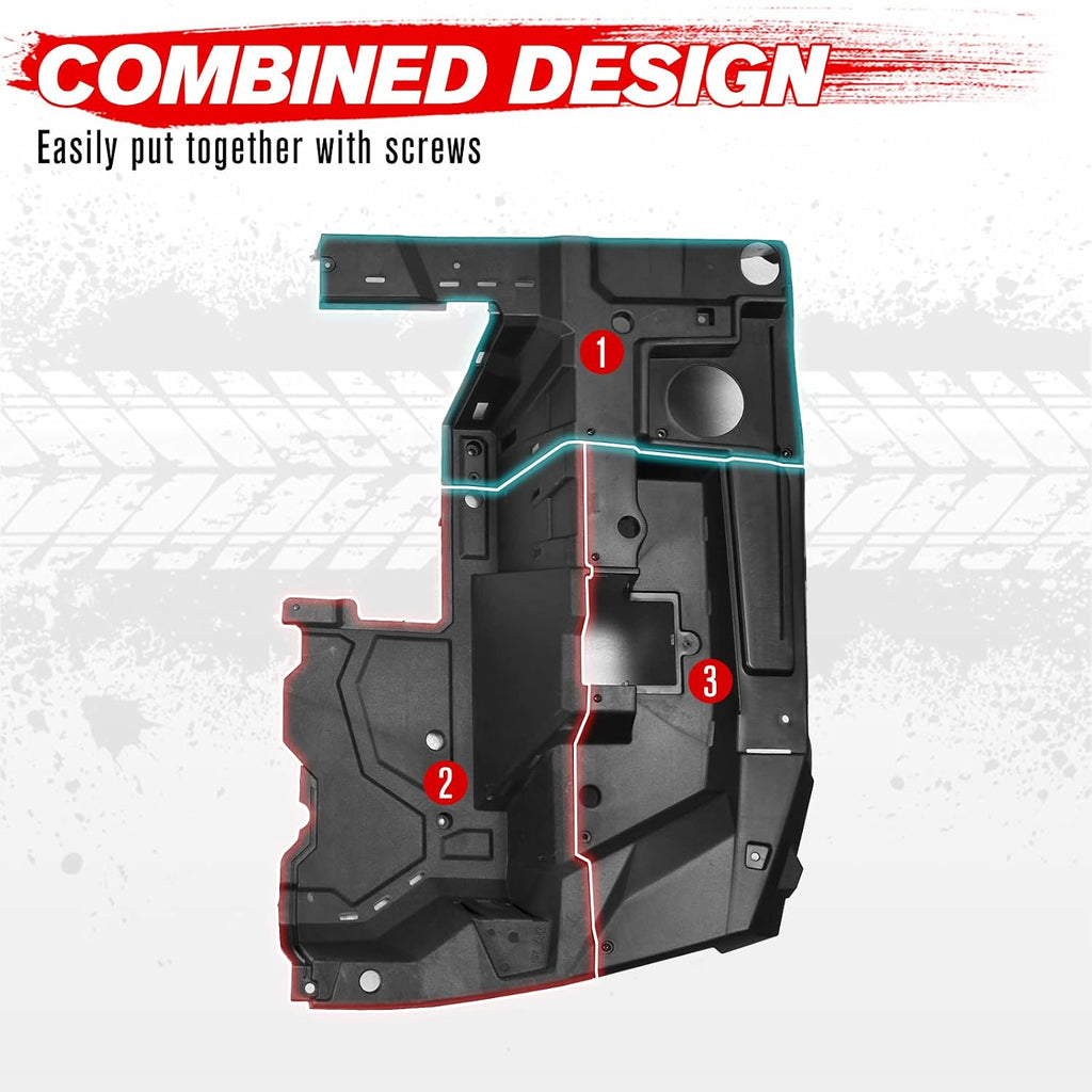 A & UTV PRO Right Side Rear Box Section for 2014-2023 Polaris RZR XP 1000/4 1000/Turbo - Combined Trunk Bed Storage Carrier Luggage Accessories, Replace OEM 5454270, RH, Black