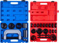 VEVOR 10pcs Ball Joint Press & 24pcs Wheel Bearing Race and Seal Driver Set with 13 Bushings, C-Frame and Sleeves, 2 in 1 Bearing Press Kit, Heavy Duty Removal Installation Set