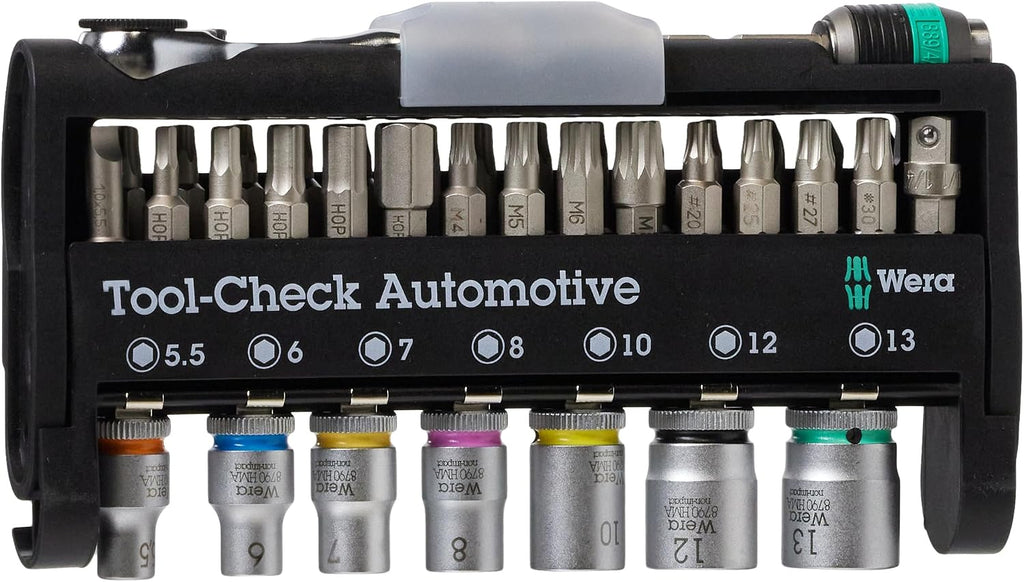 TOOL-CHECK AUTOMOTIVE 1 BITS ASSORTMENT RATCHET + SOCKETS