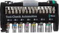 TOOL-CHECK AUTOMOTIVE 1 BITS ASSORTMENT RATCHET + SOCKETS