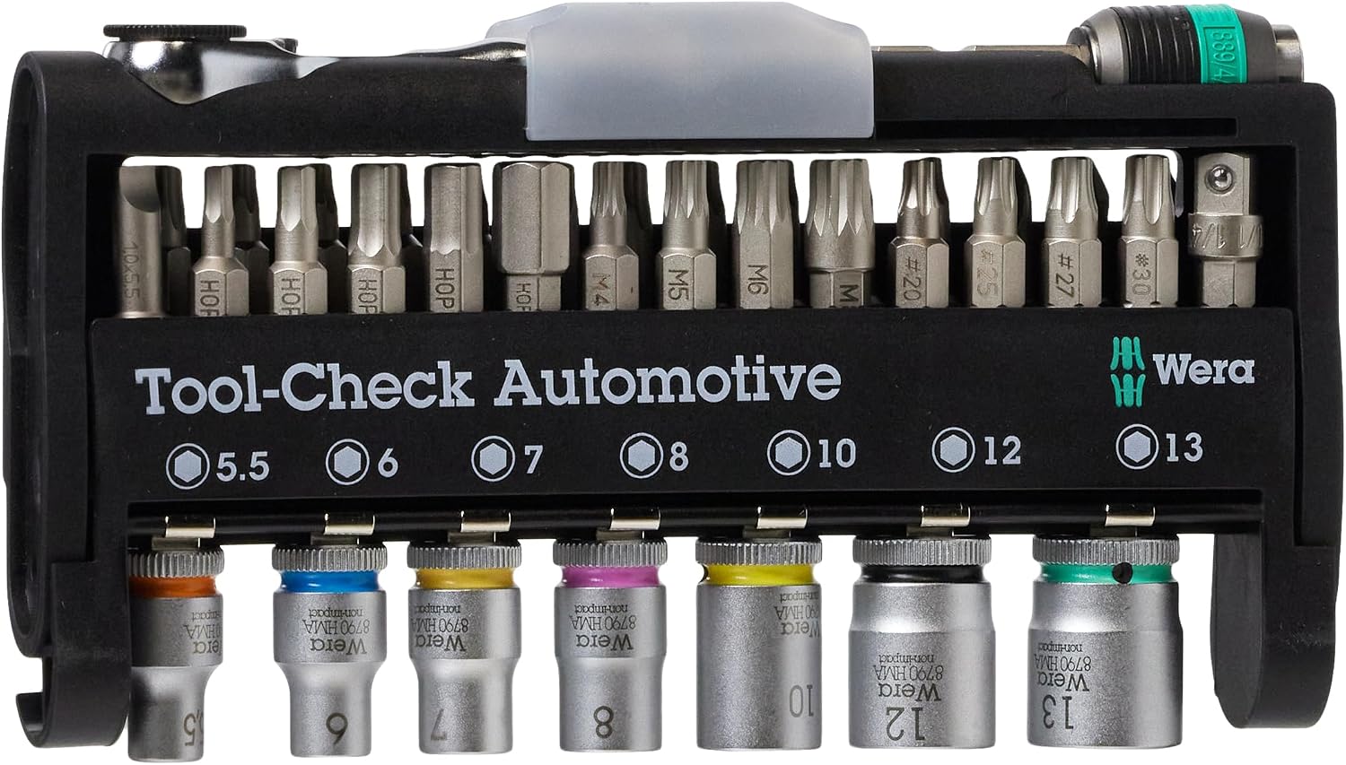 TOOL-CHECK AUTOMOTIVE 1 BITS ASSORTMENT RATCHET + SOCKETS