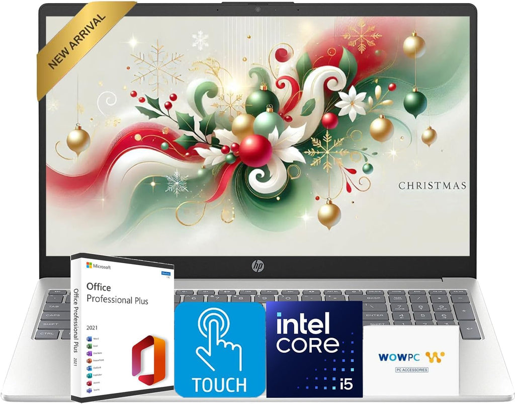 HP Ultrabook 15.6 FHD Touch-Screen Business Laptop Computer with Microsoft Office • 2025/2026 Edition • Intel 10 cores i5-1334U • Windows 11 • w/o Mouse (64GB RAM | 1TB SSD)