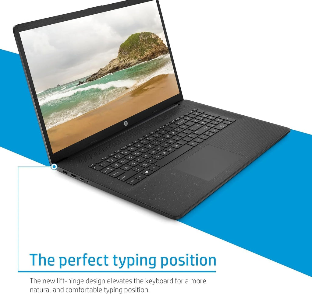 HP 17 Laptop (17.3' HD+ BrightView, Intel 10-Core i7-1355U, 16GB RAM, 512GB SSD, Narrow Bezel) for Business, Enterprise, Students, Long Battery Life, Wi-Fi, Webcam, Fast Charge, IST Mouse, Win 11 Home