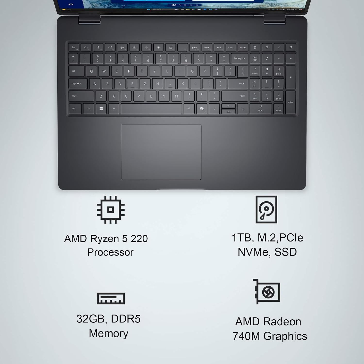 Dell Pro 16 (Next Gen Latitude 3550) Business Laptop (16' FHD+, AMD Ryzen 5 220 (> Intel i7-1255U), 32GB DDR5 RAM, 1TB SSD), 1080p IR Webcam, Backlit, 2x Thunderbolt 4, Wi-Fi 6E, Win 11 Pro, PC16255