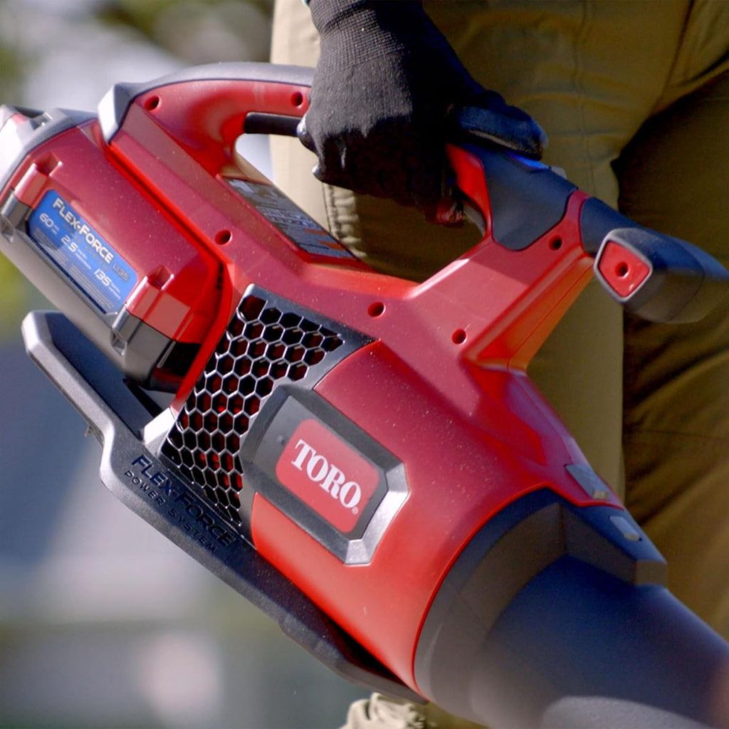 Toro 60-Volt Max Electric Brushless Cordless Leaf Blower with 120 MPH Air Speed and 605 CFM, 2.5 Ah Lithium Ion Battery & Charger Included