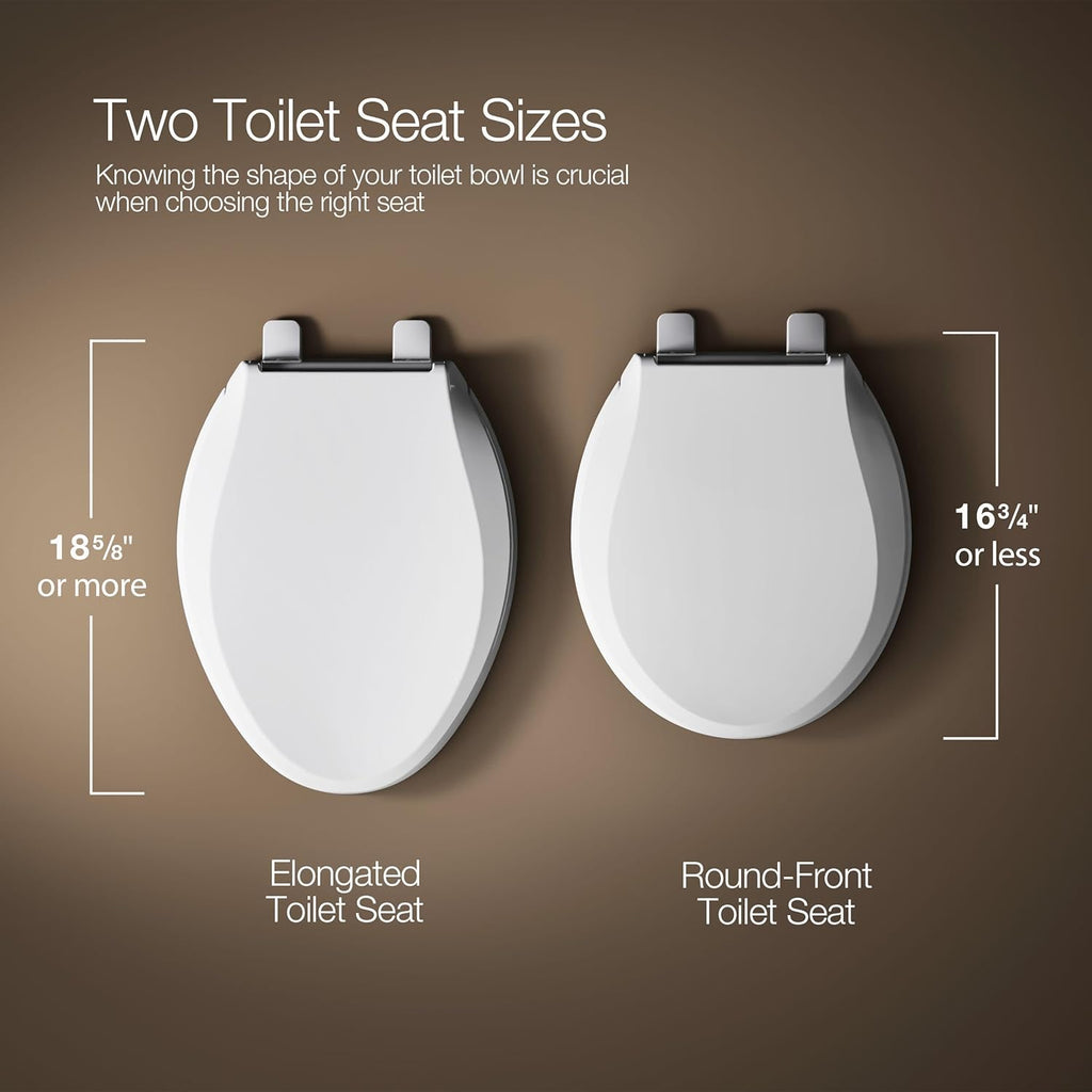 KOHLER CACHET® Nightlight Soft Close Toilet Seat Elongated, ReadyLatch®, Grip-Tight Hardware, Black