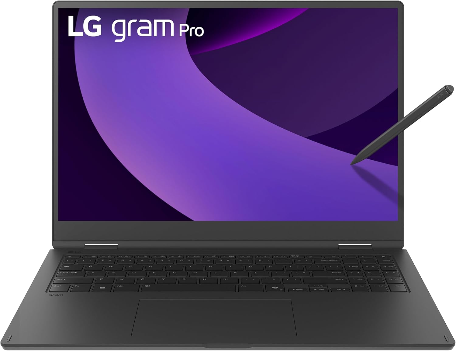 LG gram Pro 2in1 16-inch Lightweight Touchscreen Laptop Computer, Intel Evo Edition Powered by Intel Core Ultra7 255H Processor, Windows 11 Home, 32GB RAM, 2TB SSD - Obsidian Black