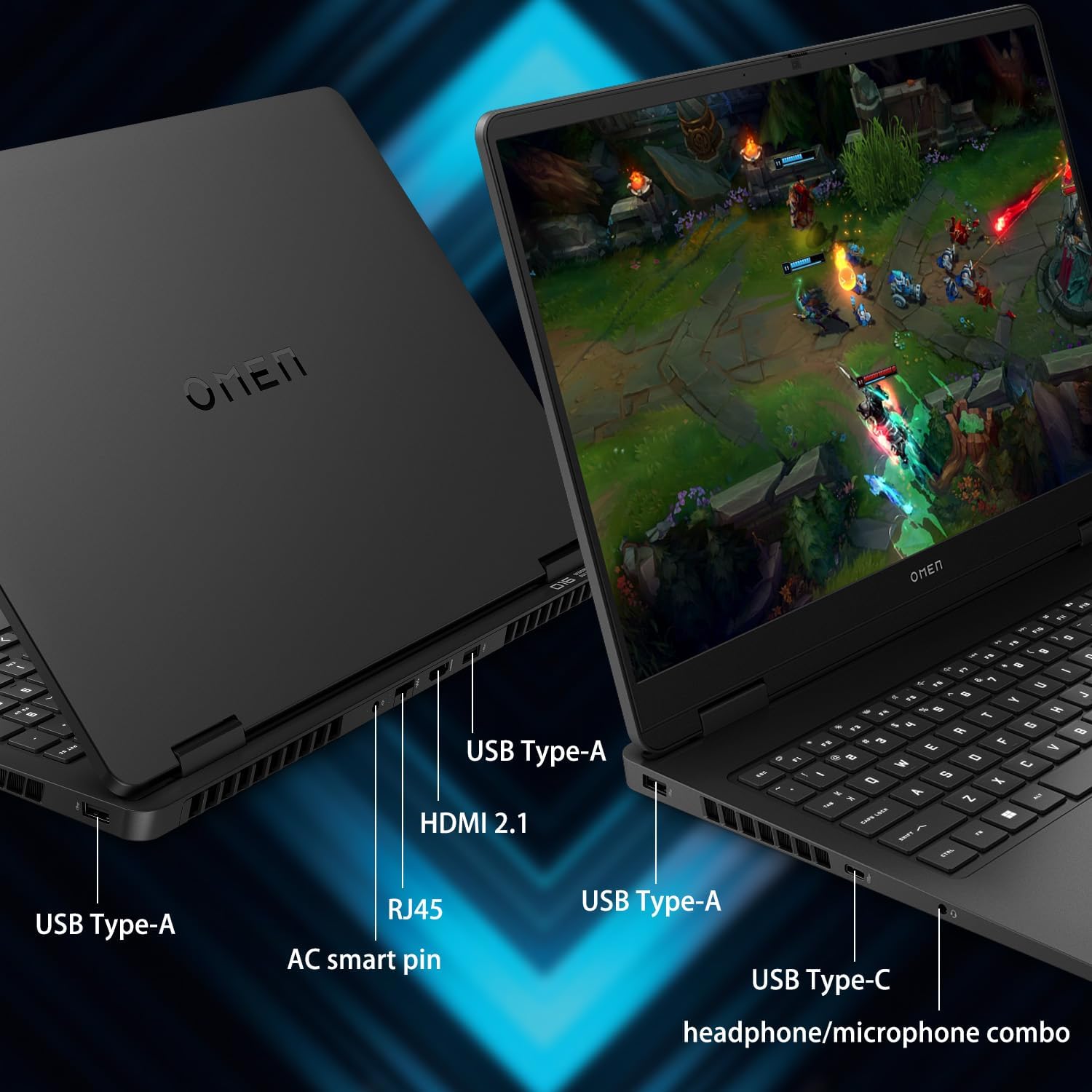 HP OMEN 16 Ultra Slim RTX 5060 2025 AI Pro Gaming Laptop, 16' FHD+ 144Hz, Intel Ultra 7 255H(Beats Intel i7-14700), NVIDIA RTX 5060, 32GB DDR5 RAM, 1TB SSD, Bundle with PCO Laptop Cooler