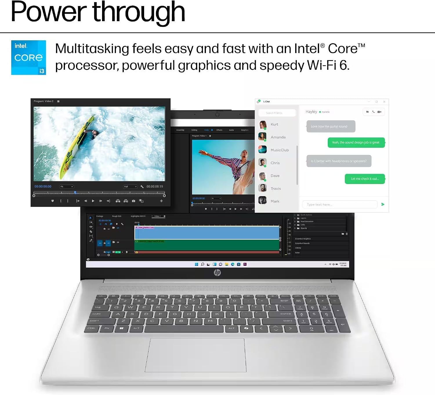 HP 17 Laptop for Business Student Computer - 17.3' HD+ Display, Intel 8-Core i3-N305, Numeric Keypad, Wi-Fi 6, Copilot, Windows 11 Pro, 32GB RAM, 1TB SSD