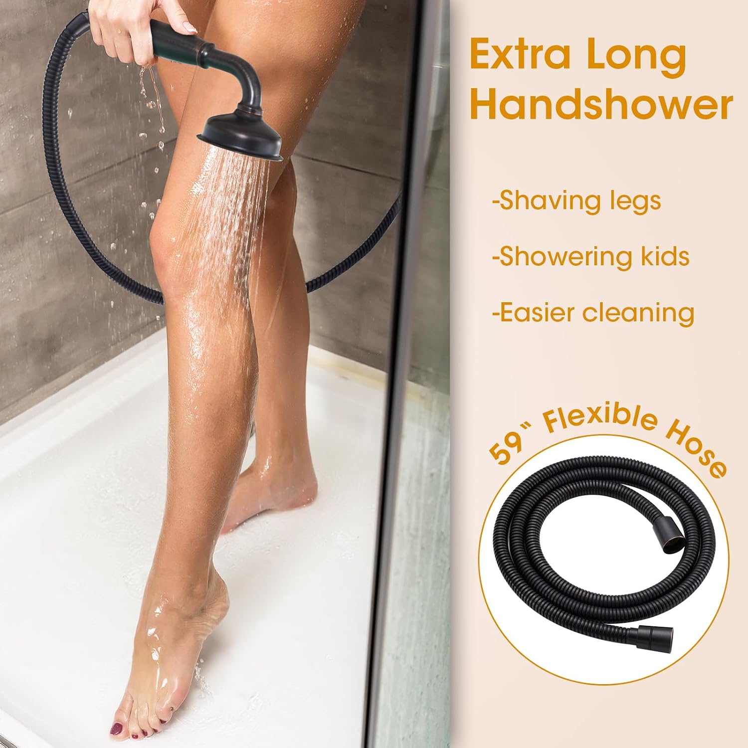 Antique Rain Shower Head with Handheld Spray, Oil Rubbed Bronze Rain Shower System with Rough-in Balance Pressure Valve, 9 inch Bathroom Luxury Rain Fall Shower Head Wall Mount Round, (B2312-ORB)