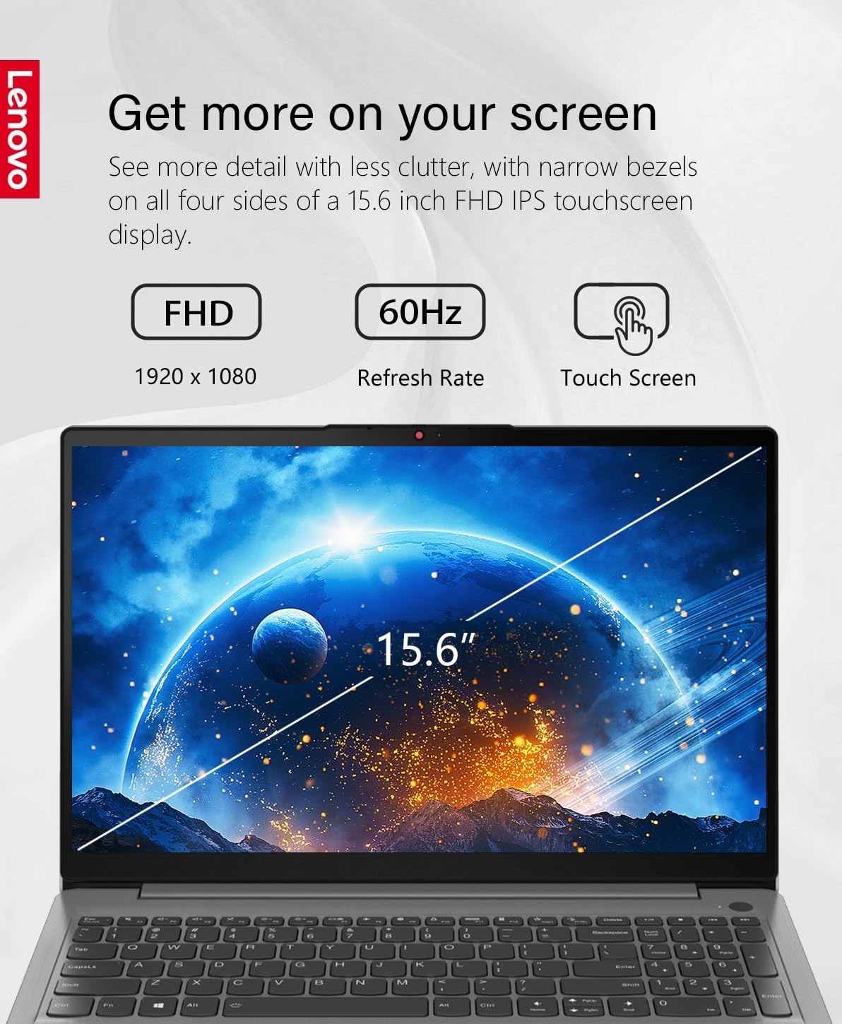 Lenovo 2023 Ideapad 3i Laptop, 15.6' FHD Touchscreen, 12GB DDR4 RAM, 11th Gen Intel Core i3-1115G4 Processor, 256GB SSD, HDMI, Webcam, Wi-Fi6, Bluetooth, Win11, Arctic Grey, W/GaLiMu