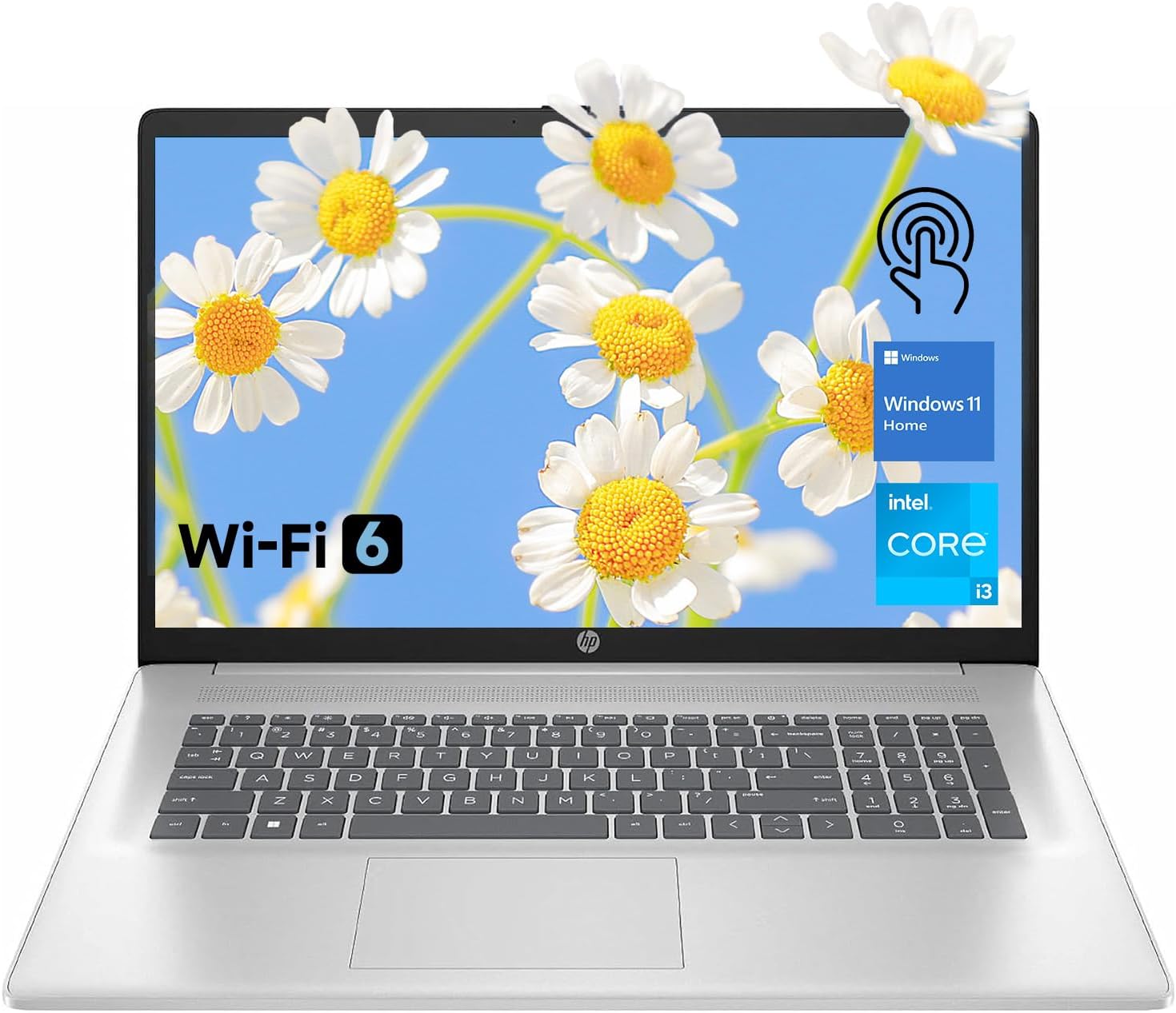 HP 17.3' Touchscreen Laptop for Home, Students, Lifetime Office 365 for The Web, Intel i3 CPU, 16GB RAM, 1TB PCIe + 128GB eMMC SSD, w/Copilot, Webcam Privacy Shutter, Wi-Fi 6, Win11 Home, No Mouse