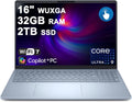 Dell 16 Plus Laptop 16' WUXGA Touchscreen Intel 8-core Ultra 9 288V (Up to 48 Tops) 32GB RAM 2TB SSD Backlit Fingerprint Wi-Fi7 for Creator Designer Business Professional Win11