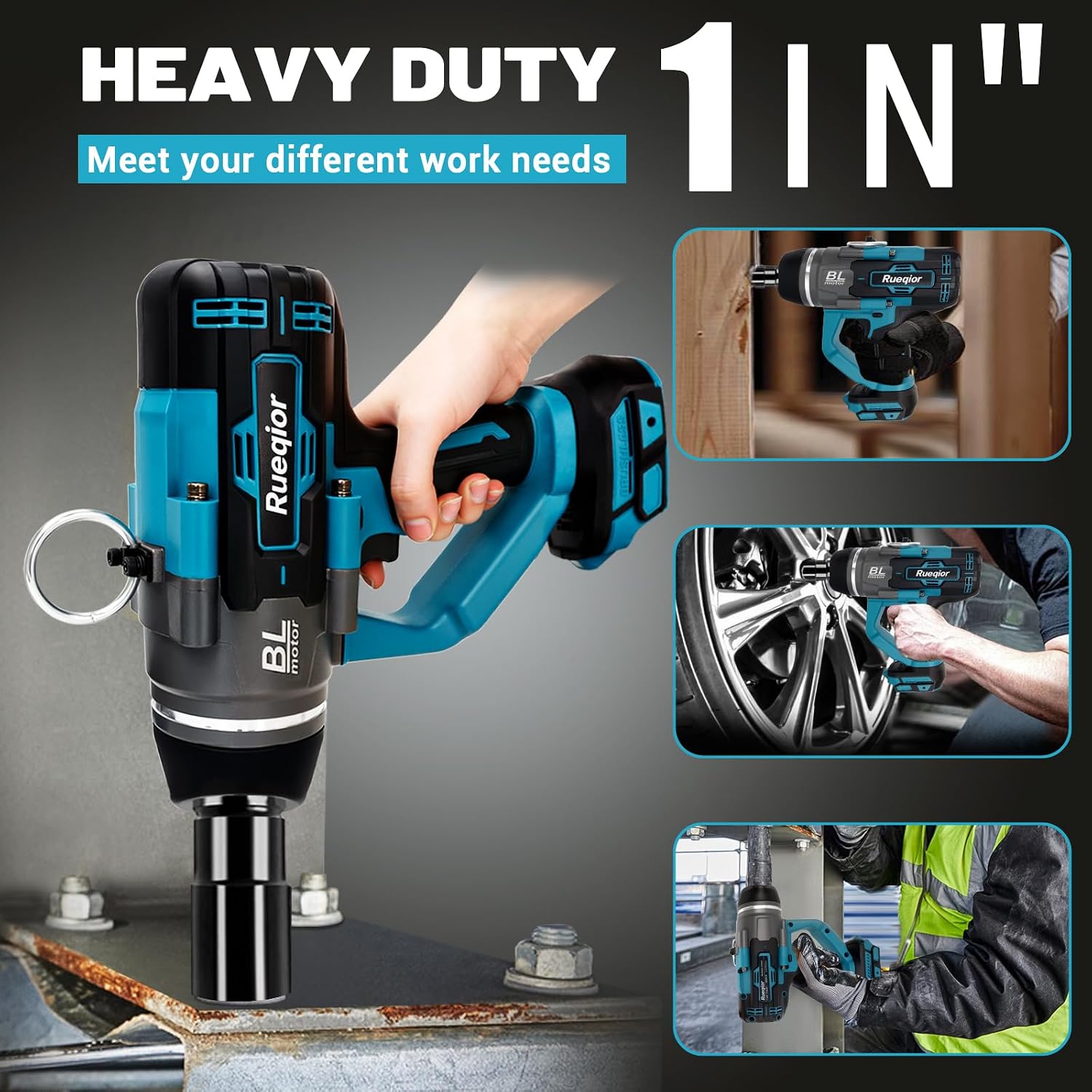 Cordless Impact Wrench 1' Compatible with Makita 18V Battery, Impact Wrench 2250FT-LBS(3000N.m) High Torque Brushless Electric Impact Power Impact Driver for Car, Truck(No Battery)