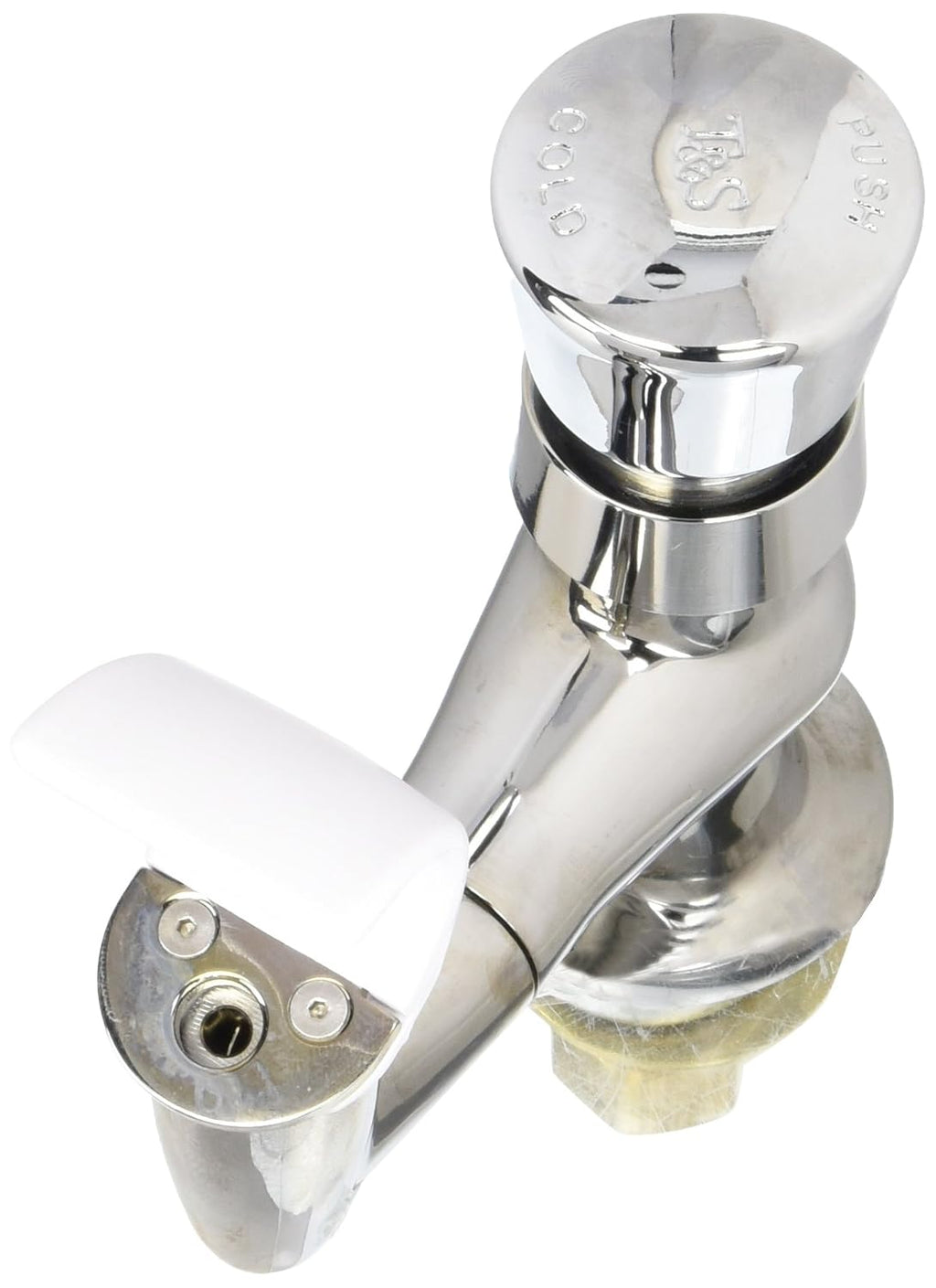 T&S Brass B-2360-01 Flexible Mouth Guard Push Button Metering Handle Flow Control Bubbler