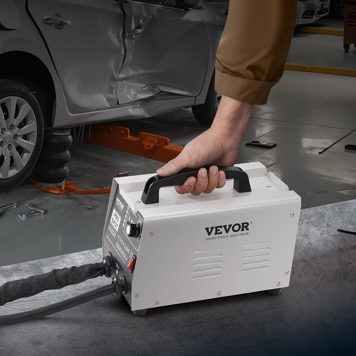 VEVOR Stud Welder Dent Repair Kit, 1.8KW Spot Welder Dent Puller with Auto/Manual Welding & 7 Versatile Modes, 110V Auto Body Spot Welding Dent Puller Machine for Car, Truck Dent Repair