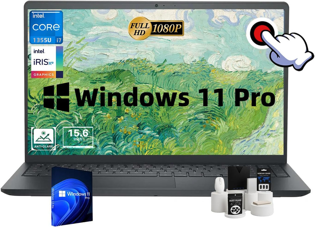 Dell Inspiron 15 Business Laptop | w/Accessories | 15.6' FHD 1080p Backlit Touchscreen | Intel i7-1355U CPU(10-Core) | Intel Iris Xe Graphics | Win 11 Pro | 64 GB RAM, 2TB SSD