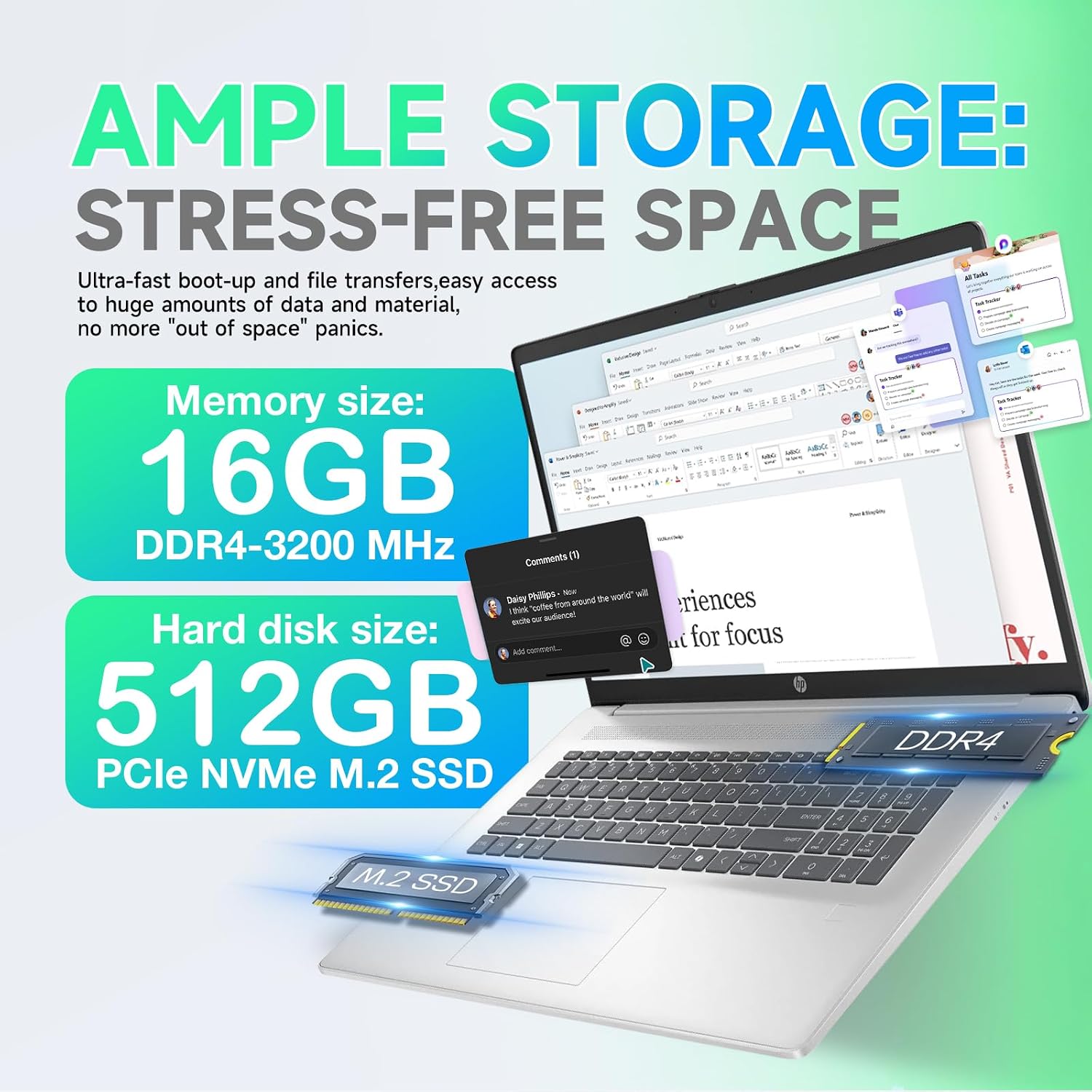 HP 17.3' Touchscreen Laptop for Business and Students • AMD Ryzen 5 7430U(12-Thread) • 17.3' HD+ Anti-Glare Display • Wi-Fi 6 • Backlit KB • Win 11 Pro • w/AI Voice Recorder • 32 GB RAM • 1TB SSD