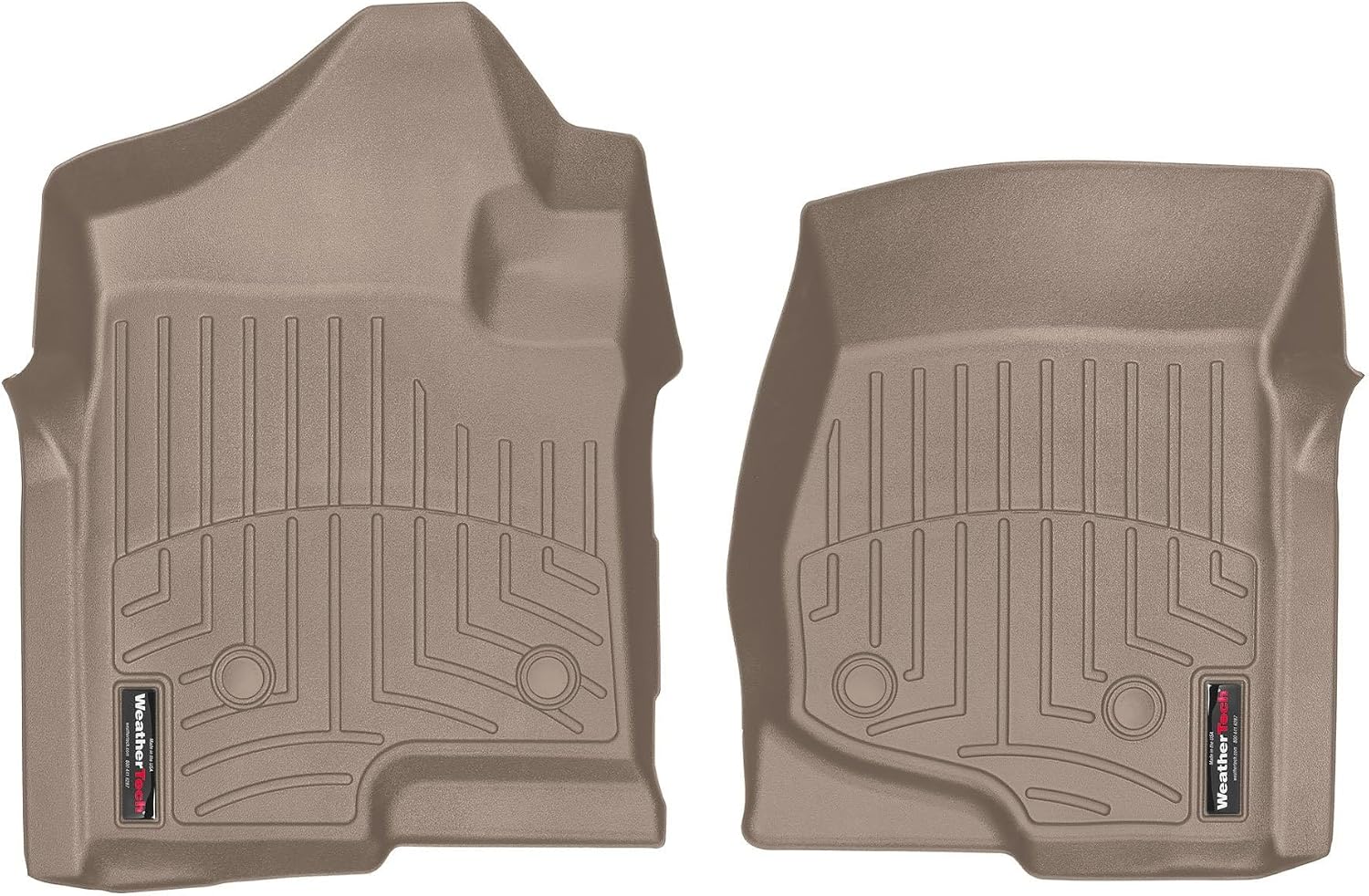 WeatherTech Custom Fit FloorLiners for Chevrolet Silverado 2500HD/3500HD, Silverado 2500HD/3500HD, Silverado 2500HD/3500HD - 1st Row (4513061), Tan