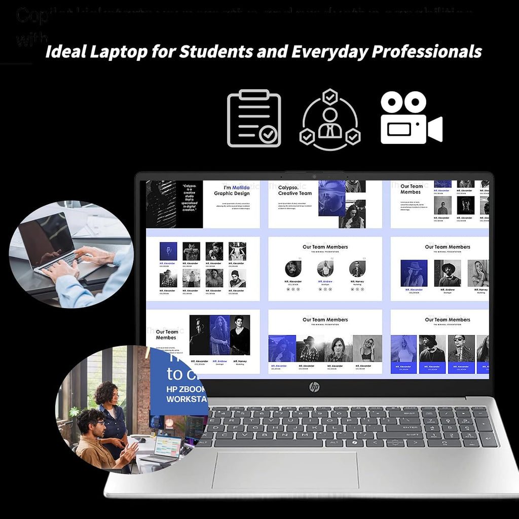 HP Flagship Touchscreen Laptop Computer - 15.6' HD Display, Intel 13th Core i3-1315U CPU, Up to 4.5GHz, Intel UHD Graphics, AI Copilot, Wifi6, Win11 Pro for Business & Student(32GB RAM, 1TB SSD)