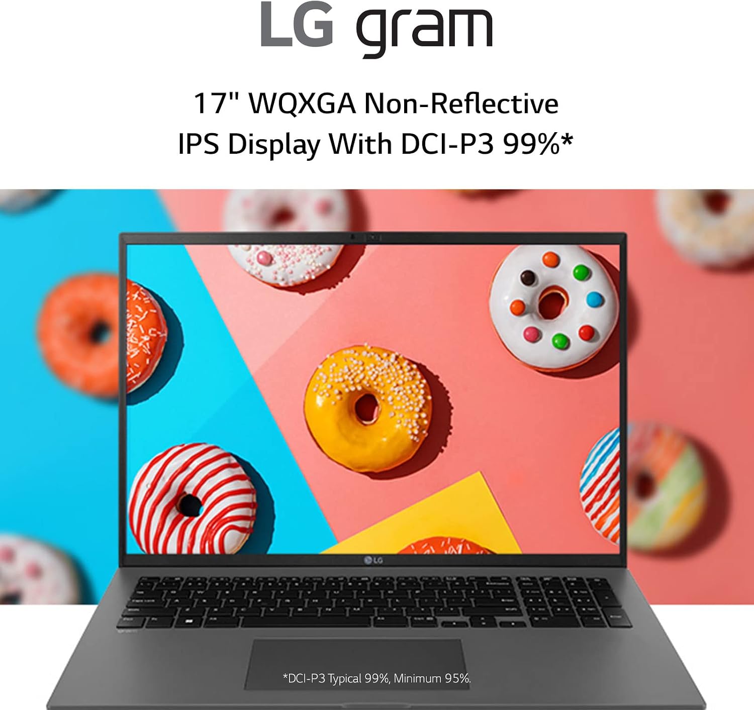 LG gram (2022) 17Z90Q Ultra Lightweight Laptop, 17' (2560 x 1600) IPS Display, Intel Evo 12th Gen i7 1260P Processor, 32GB LPDDR5, 2TB NVMe SSD, FHD Webcam, WiFi 6E, Thunderbolt 4, Windows 11, Gray