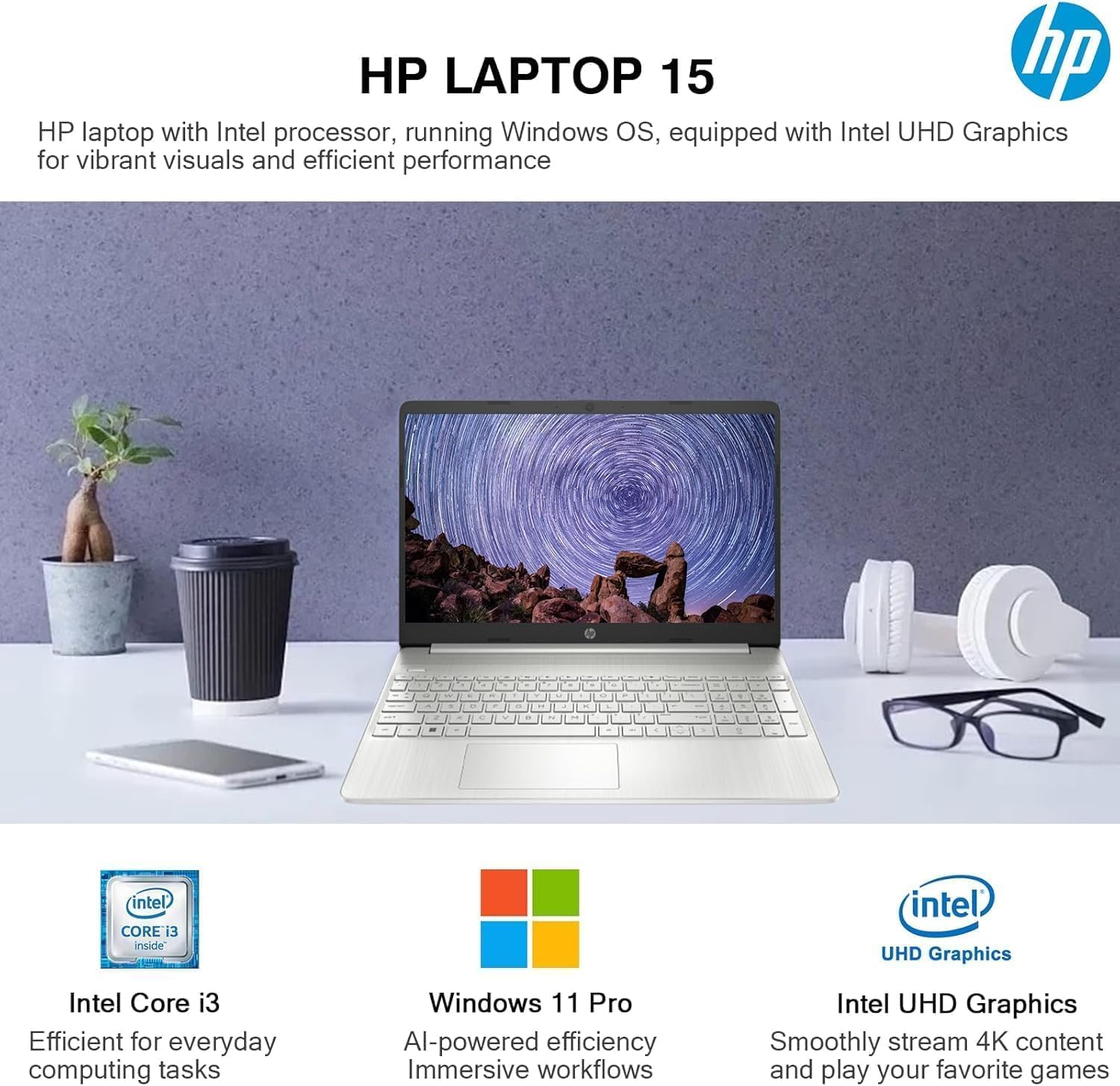 HP 15.6' Touchscreen Laptop, Business Laptop Computer, Intel 12th Core i3-1215U(Up to 4.4GHz), 32 GB RAM, 2 TB SSD, UHD Graphics, Anti-Glare, Wi-Fi 6E, Windows 11 Pro & Office Lifetime License