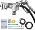 VEVOR Fuel Transfer Pump, 12V DC 15 GPM, Cast Iron Diesel Transfer Pump Kit, with Manual Shut-Off Nozzle, Discharge Hose, Overheat Protection, 1/3 HP Explosion-Proof, for Gasoline Diesel Kerosene