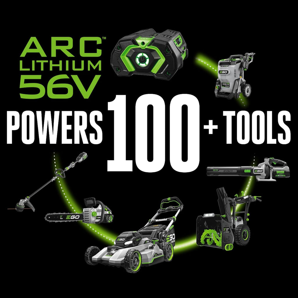 EGO Power+ String Trimmer, Battery Powered, 16' Trimmer for Weeds and Grass with POWERLOAD, Telescopic Carbon Fiber Shaft, Includes 56V 2.5Ah Battery and Charger - ST1611T