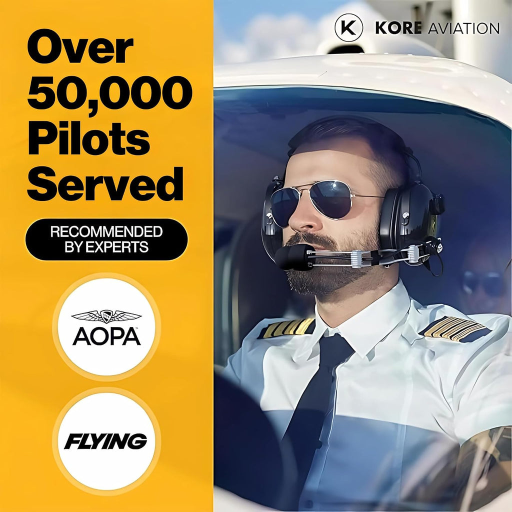 P1 Aviation Pilot Headset for Student Pilots Flight Schools Flight Instructors Features 24 db PNR Rating, Noise Canceling Microphone, Acoustic Foam Ear Cups, AUX Port Input with GA Dual Plugs