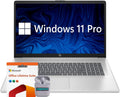 HP 17.3' Business Laptop Computer, Windows 11 Pro 17 Inch Laptop 16GB RAM 1TB SSD, Intel Core i3-N305 8-Core, Microsoft Office Lifetime Suite, Numeric Keypad, SageNova Earphones, Natural Silver