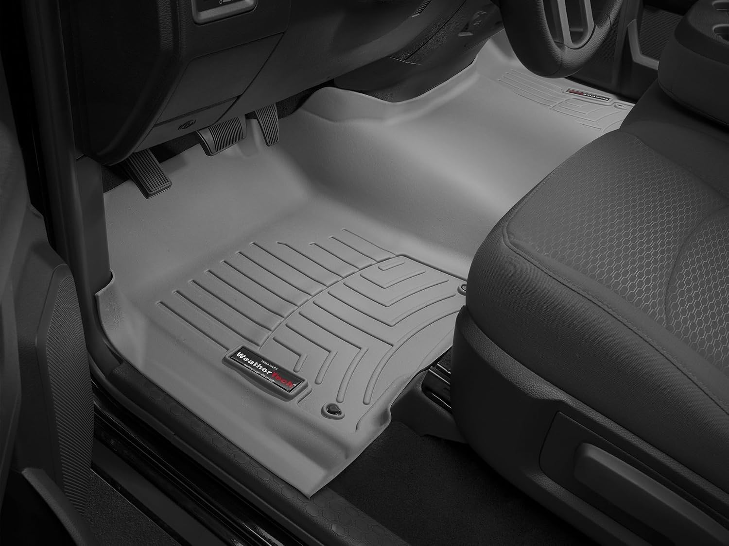 Weathertech Custom Fit FloorLiners for RAM Ram 1500 Classic, Ram 2500/3500, Ram 2500/3500-1st Row - Over The Hump (464641), Grey