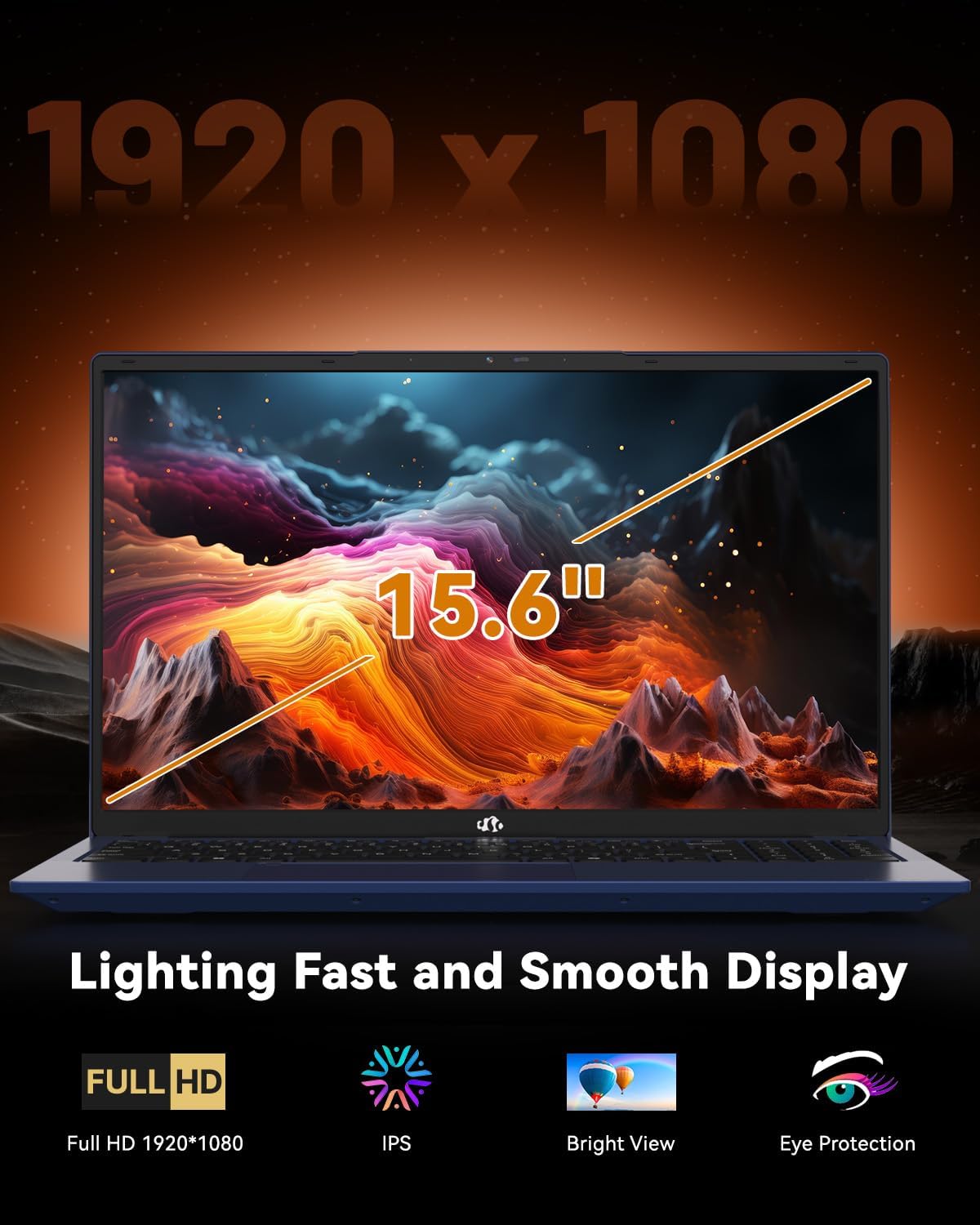 NIMO 15.6' IPS FHD-Business-Laptop, 8 Cores AMD Ryzen 7 Pro 6850U 32GB RAM 1TB SSD (Beat i7-1360P Up to 4.7GHz) Radeon 680M 100W Fast PD Backlit Keyboard for Content Creators & Student 2-Yr Warranty