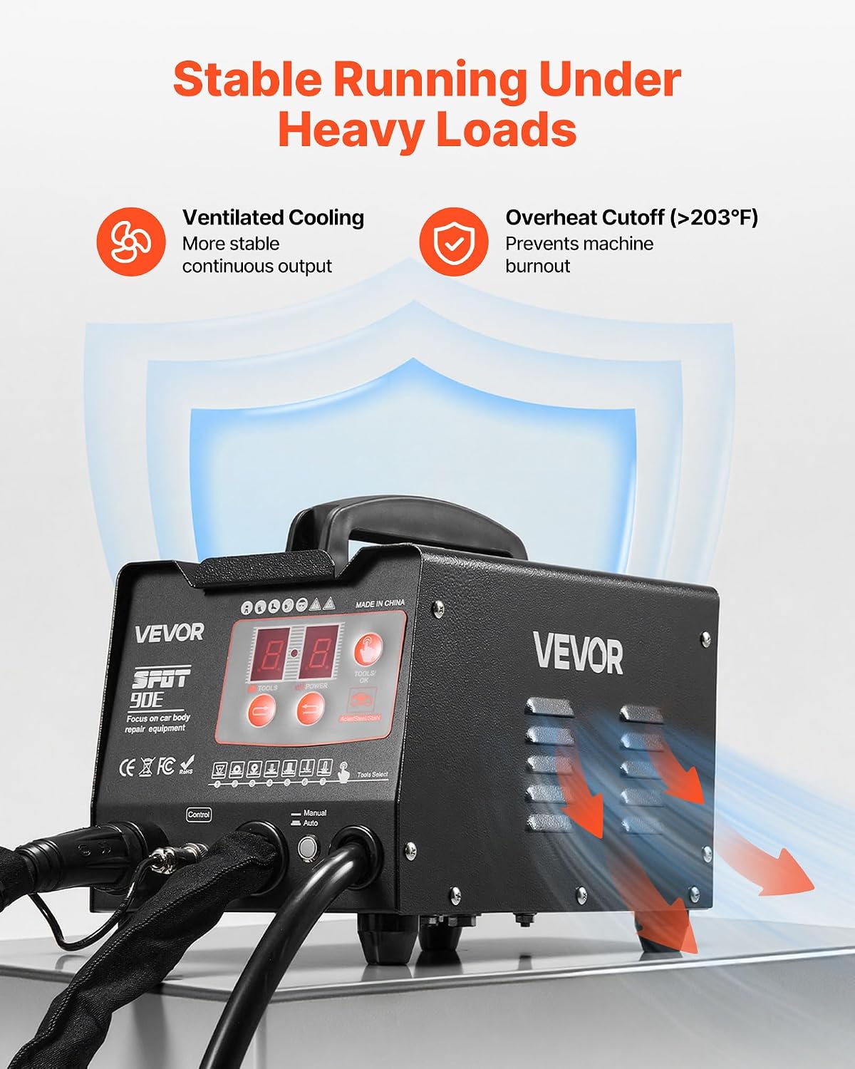 VEVOR Stud Welder Dent Repair Kit & Welding Cart, 3KW Spot Welder with 2 Welding Guns and 7 Modes, 110V Auto Body Spot Welding Dent Repair Machine for Steel Panel Repair
