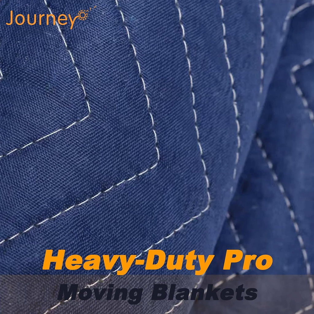 Padded Moving & Packing Blankets-Heavy Duty Pro - 80' x 72' (90lb/dz Weight) - Furniture Shipping Pads for Moving and Storage- Blue-6 Pack
