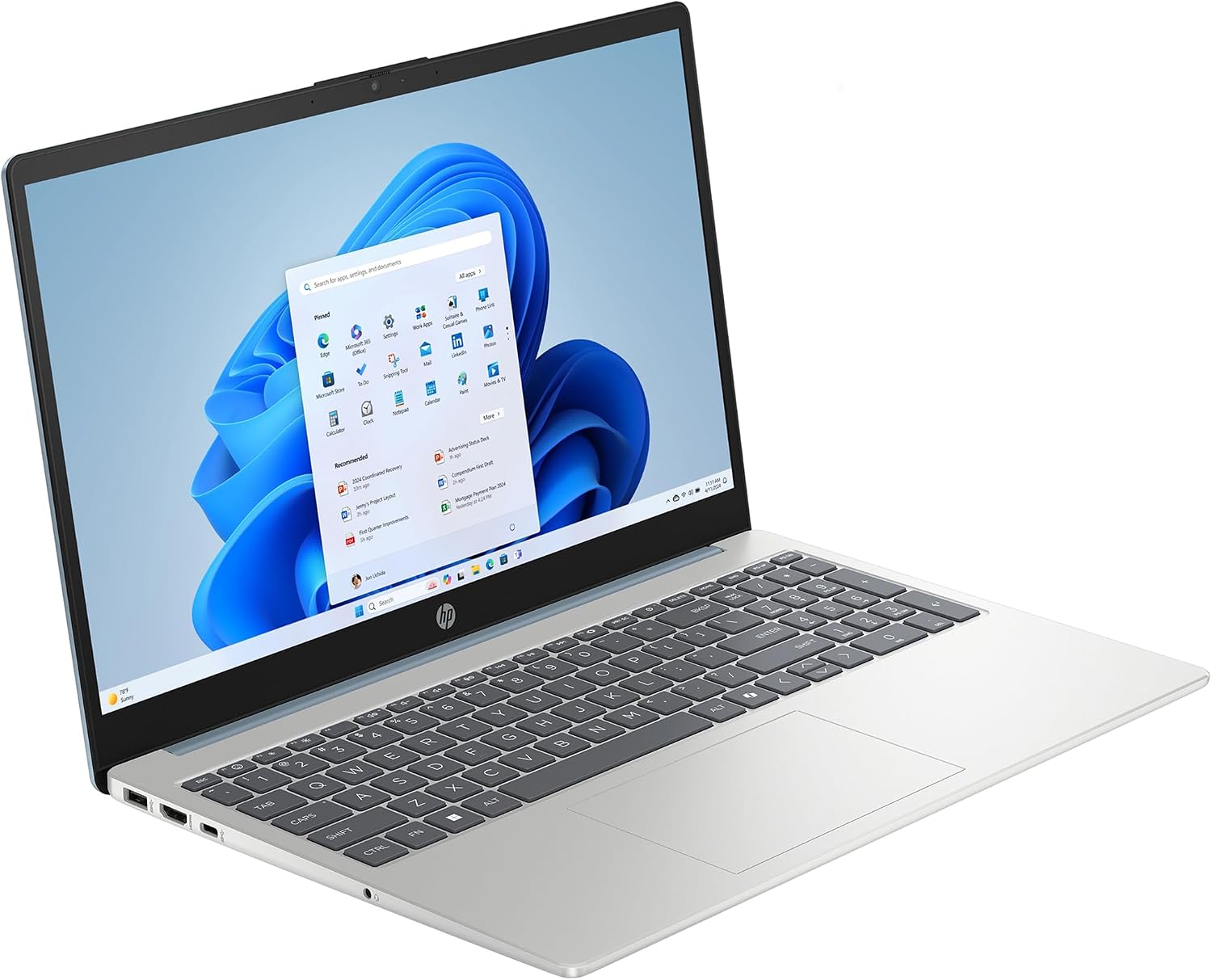 HP 15-fd000 Personal Laptop, 2025, 15.6' 1920x1080 Touchscreen, Intel-8 Core i3-N305, Intel UHD Graphics, 32GB DDR4, 4TB SSD, Win10 Home, Wi-Fi 6, BT 5.3, 720p HD Camera, Moonlight Blue