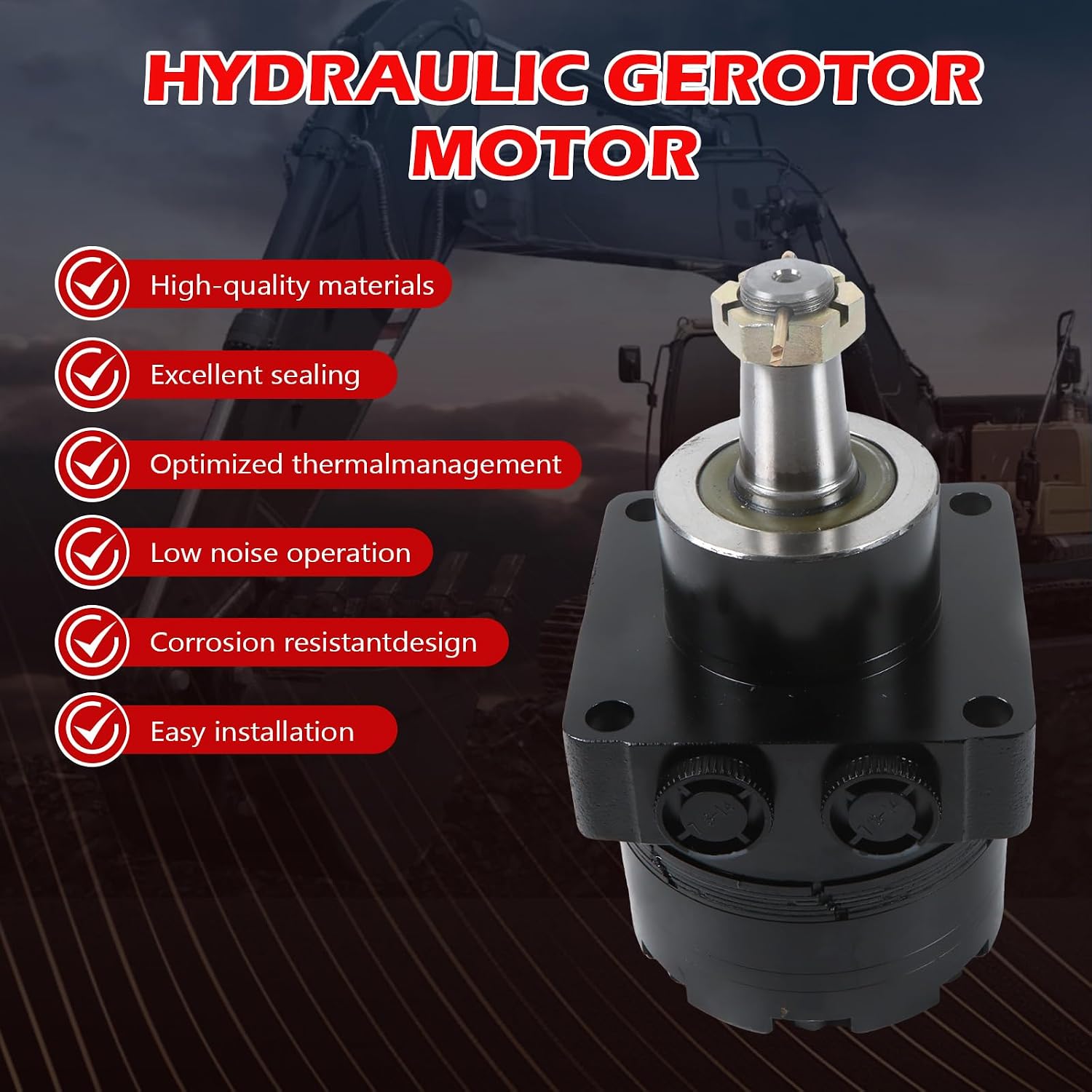 103-0991 103-2489 109-6553 Hydraulic Wheel Motor Direct Replacement for Exmark Lazer Z XP XS Toro Z-Master Mower Series Cast Iron High Torque