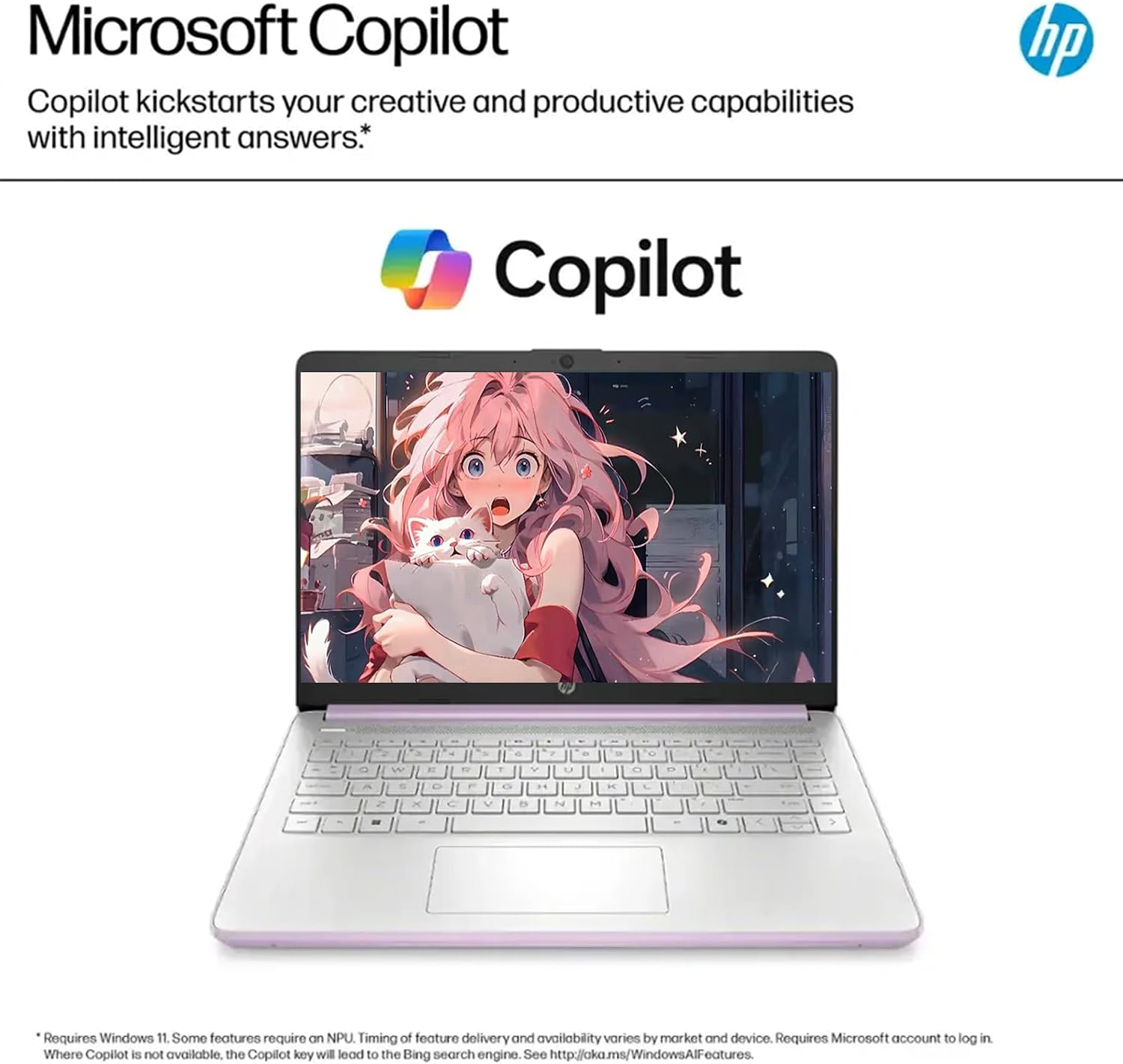 HP 2025 New Student Business Laptop, Intel N150 CPU(Beats N4120), 14in LED Screen, 16GB RAM, 128GB UFS+256GB MSD Storage, Wi-Fi 6, Copilot AI,Windows 11 Pro, Honey Lavender