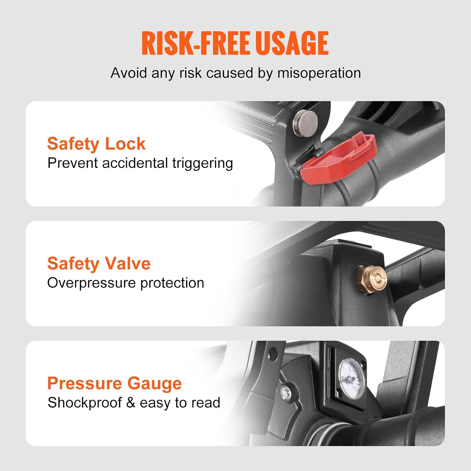 VEVOR Tire Seater, 2.4 Gal/9 L Air Tire Blaster, 150 PSI Handheld Portable Tire Inflator Tool, 87-116 PSI Operating Pressure for Tractor Truck ATV Car and Automobile Repair
