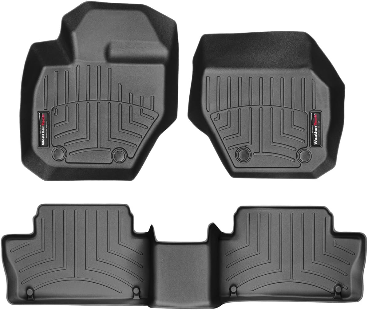 WeatherTech Custom Fit FloorLiners for Volvo XC60-1st & 2nd Row (44234-1-2), Black
