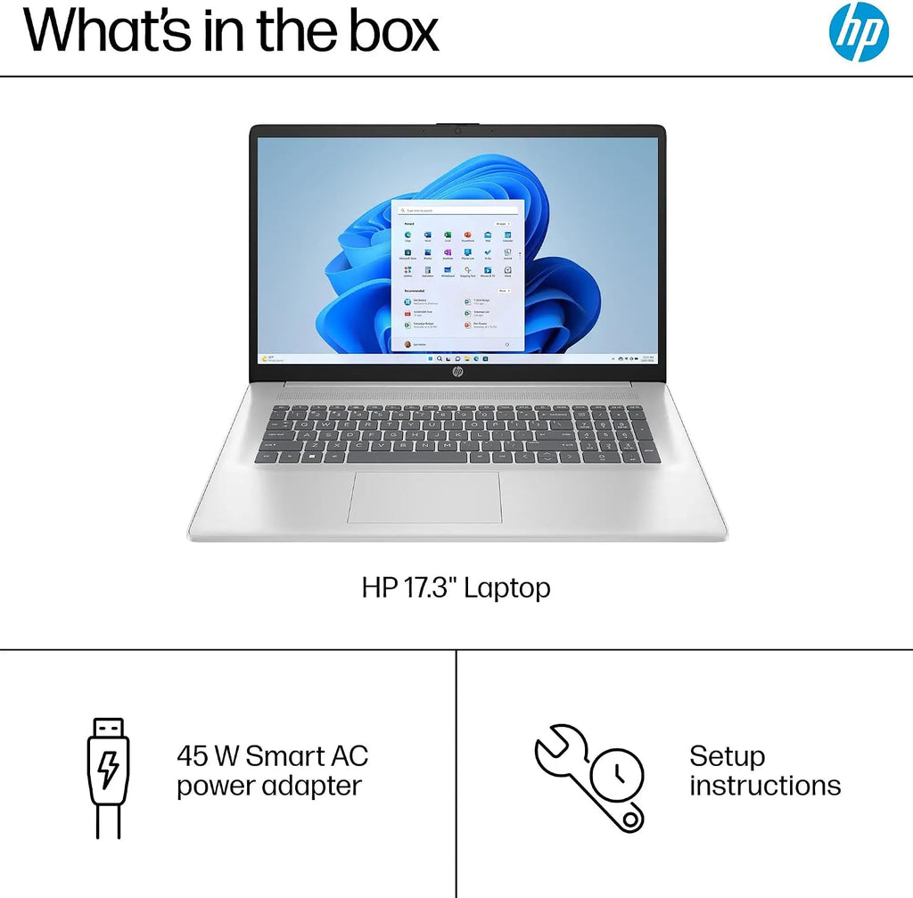 HP 2025 Business 17 inch FHD Laptop, AMD Ryzen 5 7430U Processor (Beats i5-1235U), 32GB RAM, 2TB PCIe SSD, 17.3' 1080p IPS Display, Webcam, WiFi 6, Bluetooth 5.3, Windows 11, XtreDura USB Drive