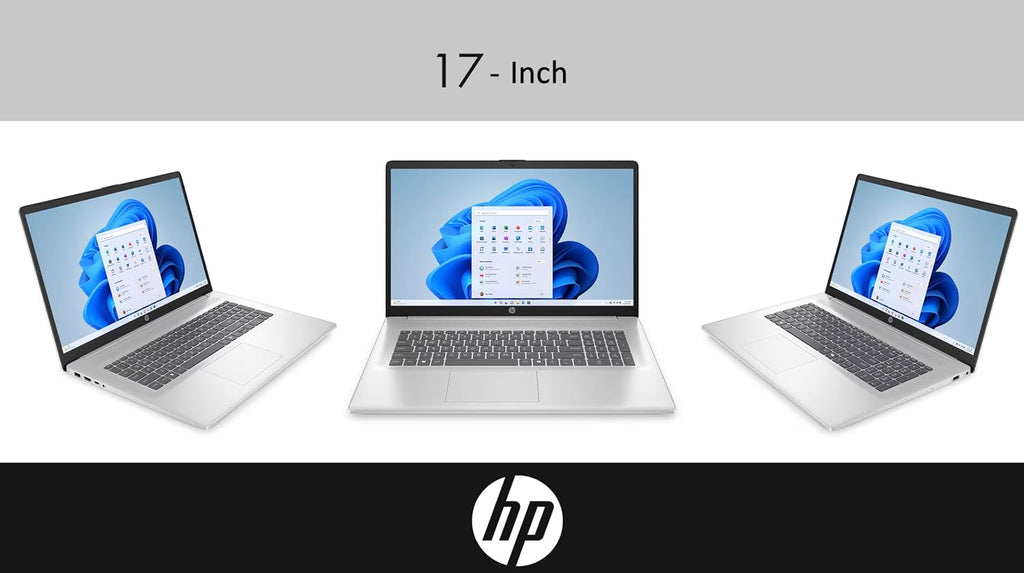 HP 17 Everyday Value Laptop 17.3' IPS FHD Display (AMD Ryzen 5 7520U, 8GB LPDDR5, 1TB PCIe SSD, AMD Radeon, WiFi 6, Webcam, Bluetooth 5.3, Win 11 Pro) w/DKZ USB Port Expander