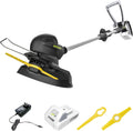Sun Joe 10-Inch Stringless Lawn Trimmer Kit with Battery Charger, SharperBlade, Green/Black - Cordless Electric Powered Yard Tool, 24V-SB10-LTE