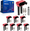 KAX 8Pcs Ignition Coils and 16Pcs Iridium Spark Plugs w/Tool Kit for 5.7 Hemi Dodge Ram 1500, Chrysler 300, Challenger Charger Durango, Jeep Commander Grand Cherokee, 2009-2020 Replace#UF504