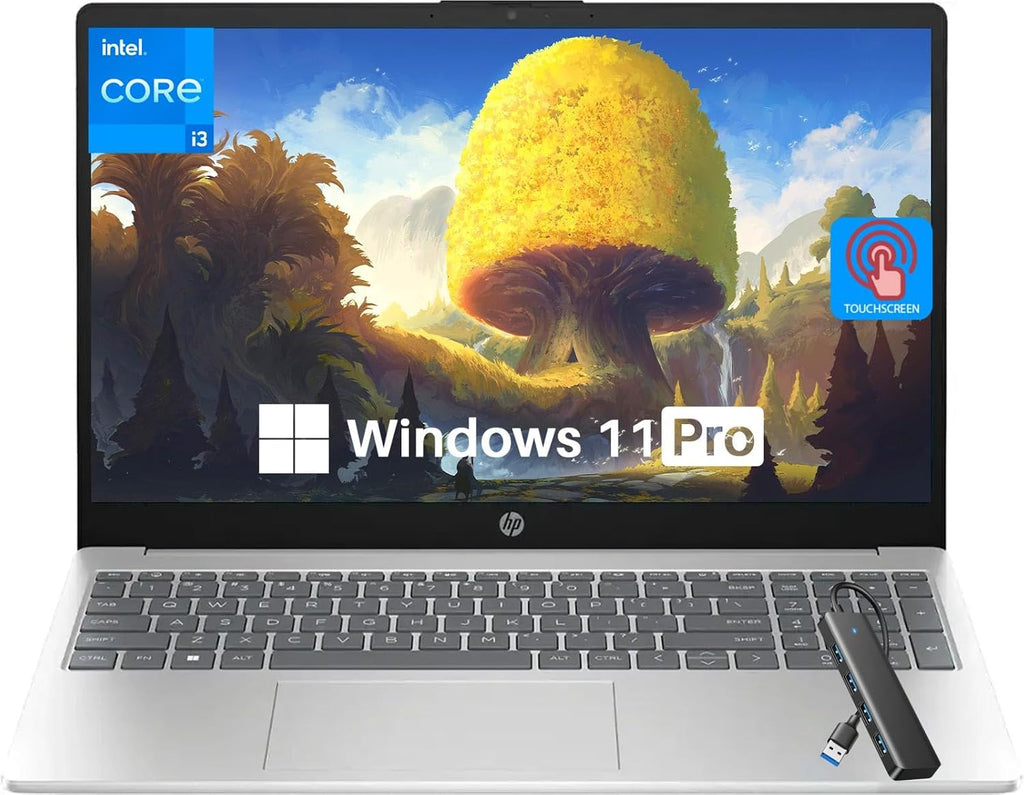 HP 15.6' Touchscreen Laptop, Business Laptop Computer, Intel 12th Core i3-1215U(Up to 4.4GHz), 16 GB RAM, 1 TB SSD, UHD Graphics, Anti-Glare, Wi-Fi 6E, Windows 11 Pro & Office Lifetime License
