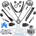 Engine Timing Chain Kit Oil Pump Water Pump Phasers VVTs 5.4L Fits for 2004-2008 F150 F250 F350 for 2005-2008 Navigator Mark LT Car Replacement Time Part Sets Replace 5L3Z-6268-A 3L3Z6M280EA