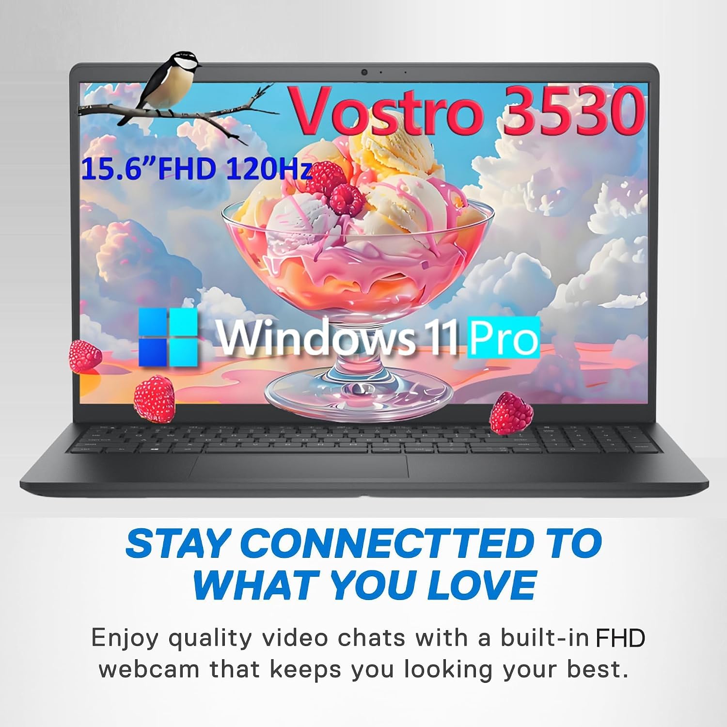 Dell Vostro 15 15.6' Laptop Computer for Home and Business Student, 120Hz FHD, Intel Core Processor (Beat i5-1145G7), 16GB DDR4 RAM, 1TB PCIe SSD, WiFi, RJ45, Type-C, HDMI, Windows 11 Pro (Renewed)
