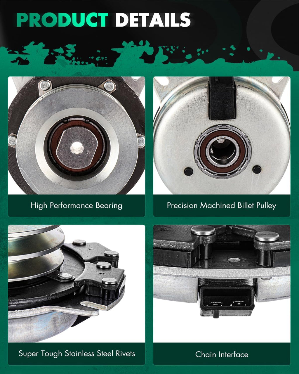 Electric PTO Clutch SCITOO 5218-1 Electric PTO Lawn Mower Clutch Compatible for Toro: 104-7756 / for Warner: 5218-1