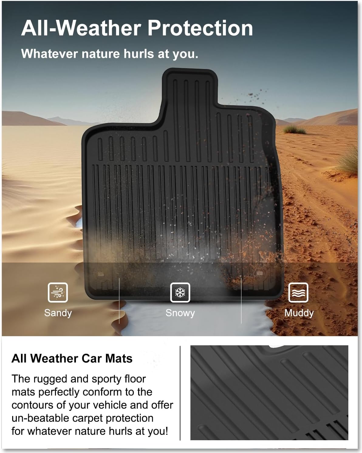 KIWI MASTER Floor Mats & Cargo Mat for 2016-2022 Honda Pilot, OEM Replacement 08P17-TG7-300 08U45-TG7-100, All Weather Car Mats, Custom Fit TPE Floor Liners, Front & Rear & Trunk Mat Set, Black