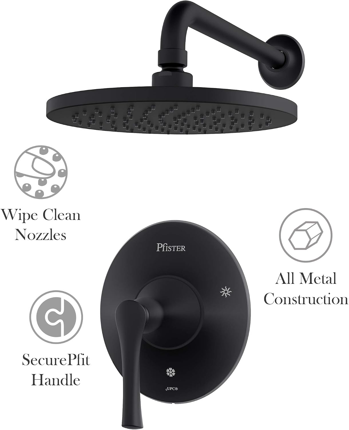 Pfister LG89-7RHB Rhen 1-Handle Shower Only Trim, Matte Black